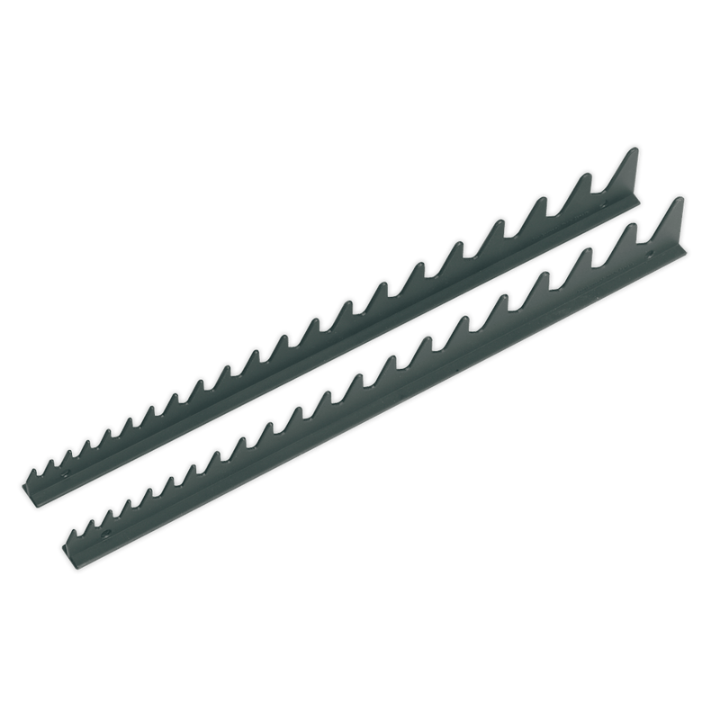 Sealey Tool Storage 2pc Sharks Teeth Spanner Rack - Capacity 20 Spanners-WR01 5024209594165 WR01 - Buy Direct from Spare and Square