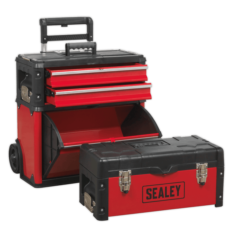 Sealey Tool Storage 3 Compartment Mobile Steel/Composite Toolbox-AP548 5054511185171 AP548 - Buy Direct from Spare and Square