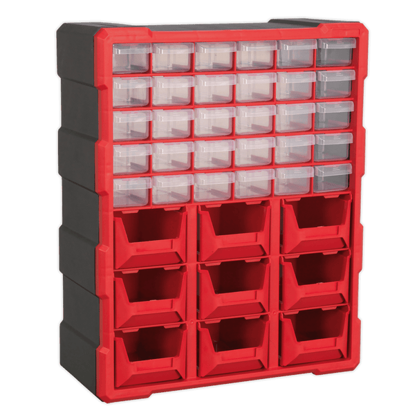 Sealey Tool Storage 39 Drawer Cabinet Box - Red/Black-APDC39R 5054511210842 APDC39R - Buy Direct from Spare and Square