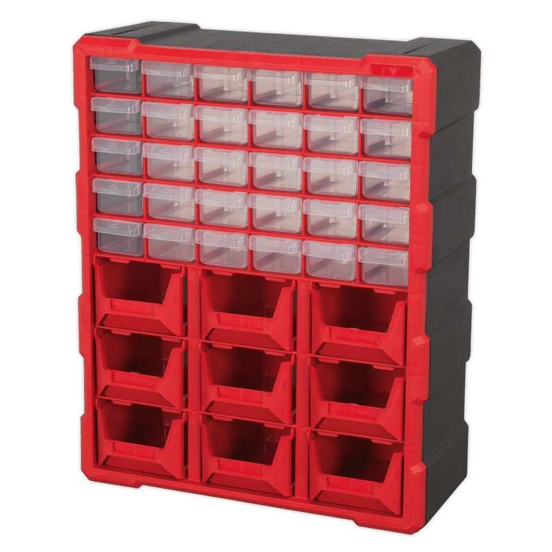 Sealey Tool Storage 39 Drawer Cabinet Box - Red/Black-APDC39R 5054511210842 APDC39R - Buy Direct from Spare and Square