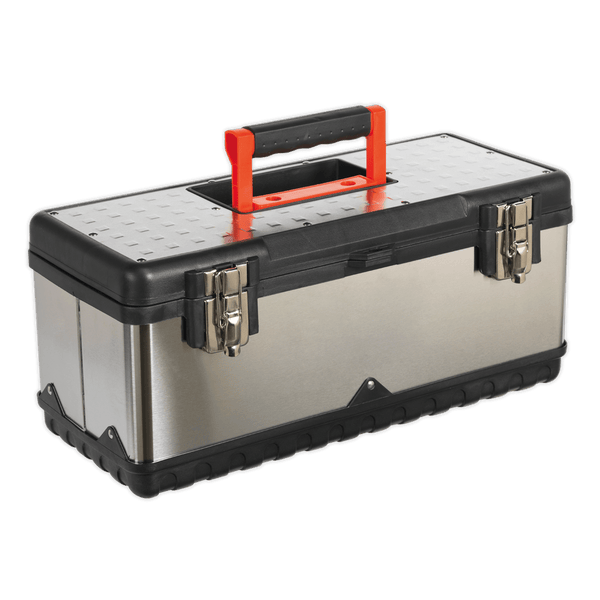 Sealey Tool Storage 505mm Stainless Steel Toolbox with Tote Tray-AP505S 5024209478113 AP505S - Buy Direct from Spare and Square
