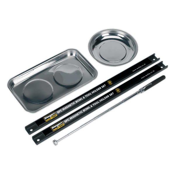 Sealey Tool Storage 5pc Magnetic Bowl & Tool Holder Set-S0773 5024209952958 S0773 - Buy Direct from Spare and Square