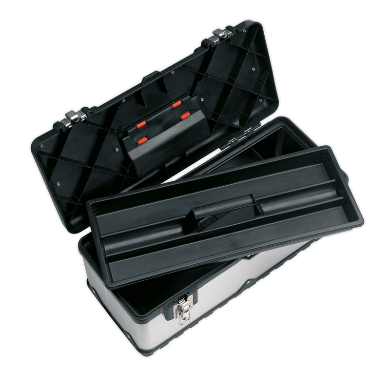 Sealey Tool Storage 660mm Stainless Steel Toolbox with Tote Tray-AP660S 5024209478120 AP660S - Buy Direct from Spare and Square