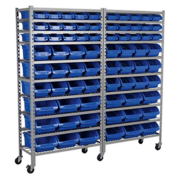 Sealey Tool Storage 72 Bin Mobile Storage System-TPS72 5051747577237 TPS72 - Buy Direct from Spare and Square