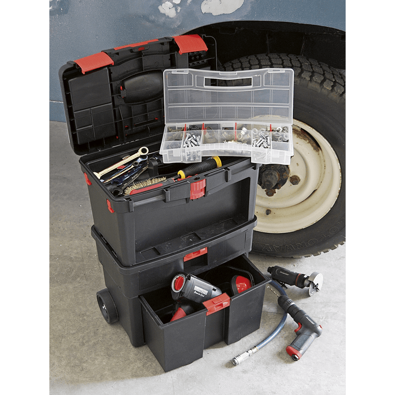 Sealey Tool Storage Mobile Toolbox with Tote Tray & Removable Storage Box-AP850 5051747593527 AP850 - Buy Direct from Spare and Square
