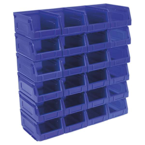 Sealey Tool Storage Plastic Storage Bin 105 x 165 x 85mm - Blue - Pack of 24-TPS224B 5051747557079 TPS224B - Buy Direct from Spare and Square