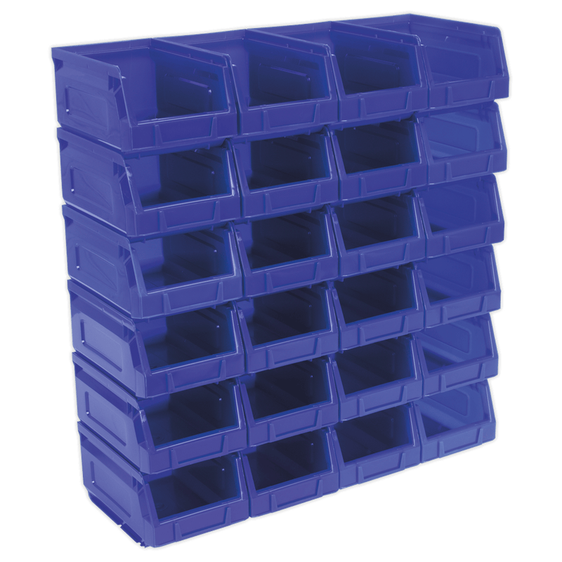 Sealey Tool Storage Plastic Storage Bin 105 x 165 x 85mm - Blue - Pack of 24-TPS224B 5051747557079 TPS224B - Buy Direct from Spare and Square