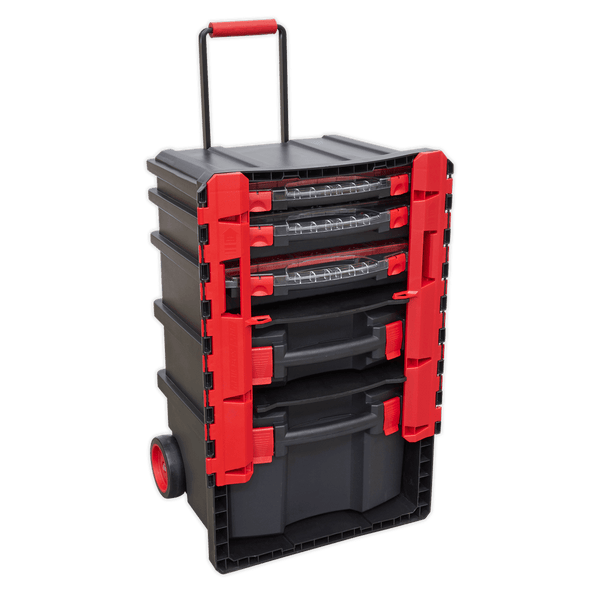 Sealey Tool Storage Professional Mobile Toolbox with 5 Removable Storage Cases-AP860 5054511525342 AP860 - Buy Direct from Spare and Square