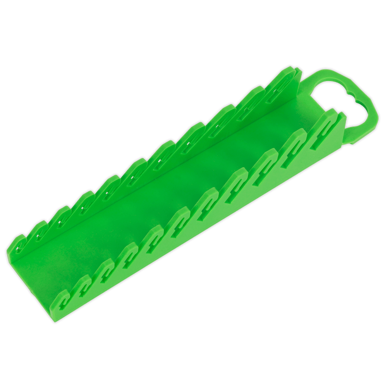 Sealey Tool Storage Spanner Rack Capacity 10 Stubby Spanners - Hi-Vis Green-WR10HV 5054511234428 WR10HV - Buy Direct from Spare and Square