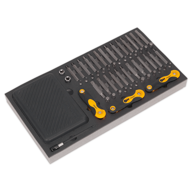 Sealey Tool Trays 192pc Specialised Bit Set & Folding Hex Keys with Tool Tray-S01126 5054511123708 S01126 - Buy Direct from Spare and Square