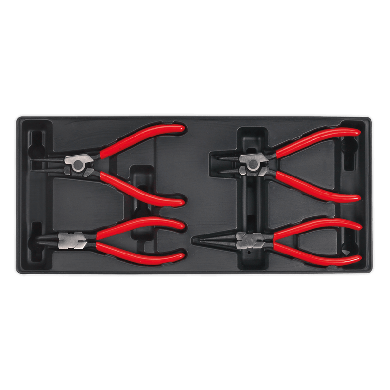 Sealey Tool Trays 4pc Circlip Pliers Set with Tool Tray-TBT03 5051747333659 TBT03 - Buy Direct from Spare and Square