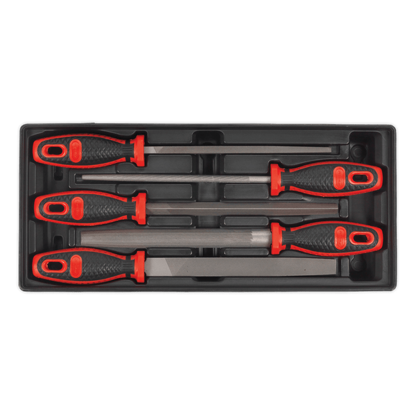 Sealey Tool Trays 5pc Engineer's File Set with Tool Tray-TBT09 5051747333710 TBT09 - Buy Direct from Spare and Square