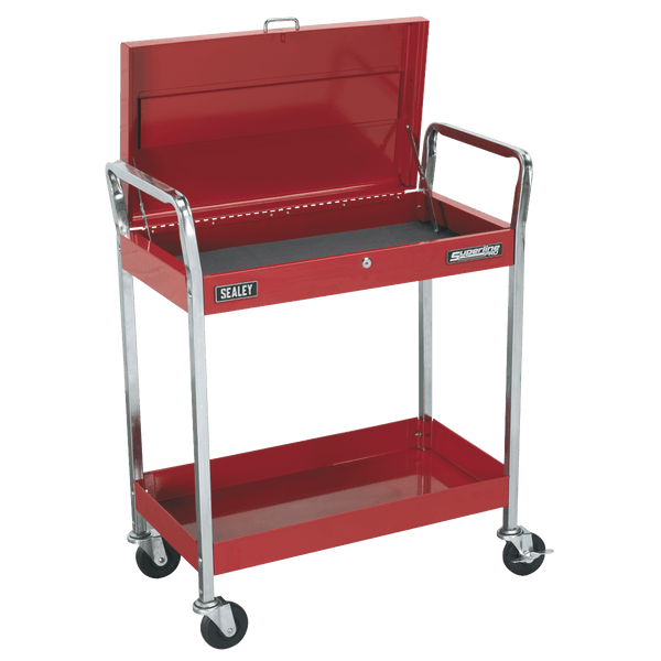 Sealey Tool Trolleys 2-Level Heavy-Duty Trolley with Lockable Top-CX104 5024209929769 CX104 - Buy Direct from Spare and Square
