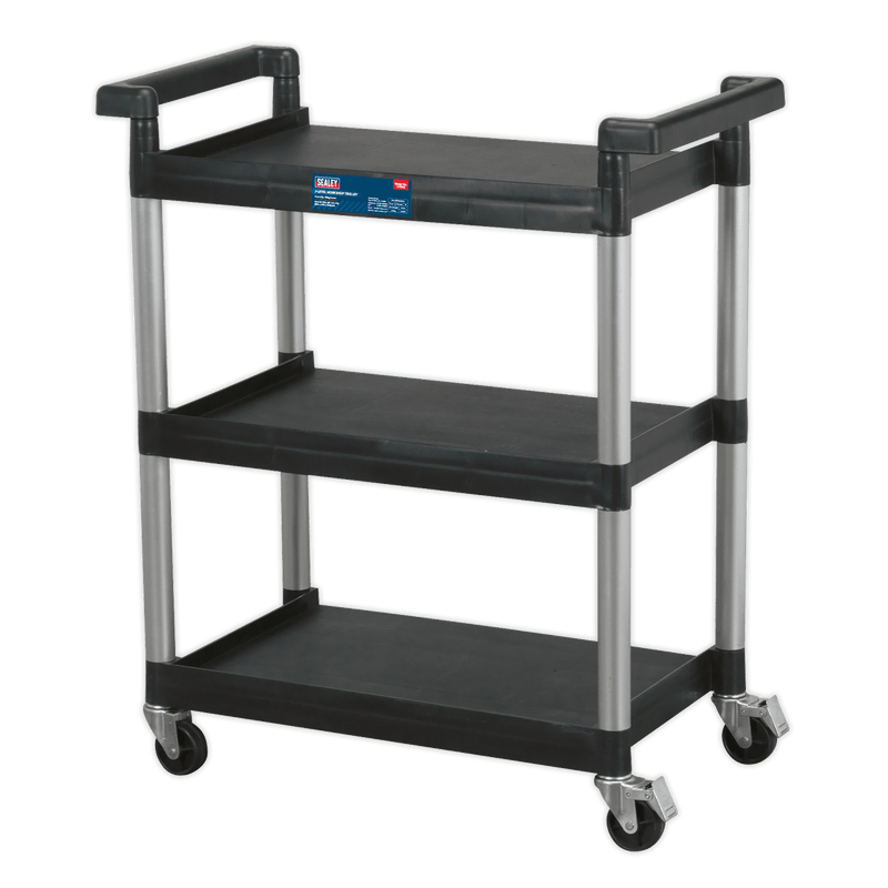 Sealey Tool Trolleys 3-Level Composite Workshop Trolley - 3 Wall-CX308 5051747593510 CX308 - Buy Direct from Spare and Square