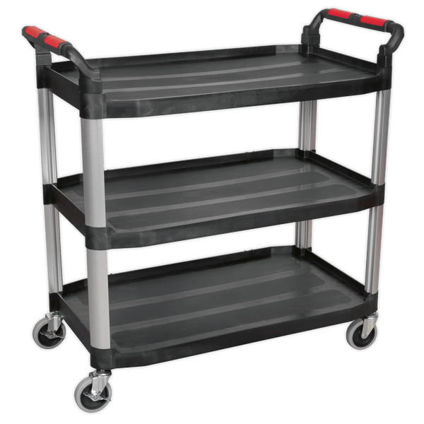 Sealey Tool Trolleys 3-Level Composite Workshop Trolley - 3 Wall-CX310 5051747724839 CX310 - Buy Direct from Spare and Square