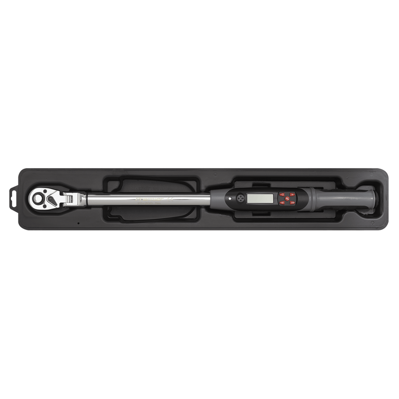 Sealey Torque Wrenches 1/2"Sq Drive Flexi-Head Digital Torque Wrench with Angle Function 20-200Nm-STW309 5051747908383 STW309 - Buy Direct from Spare and Square