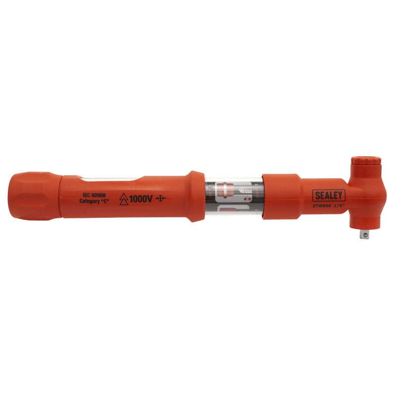Sealey Torque Wrenches 1/4"Sq Drive Calibrated Insulated Micrometer Torque Wrench 2-12Nm-STW806 5054630261176 STW806 - Buy Direct from Spare and Square