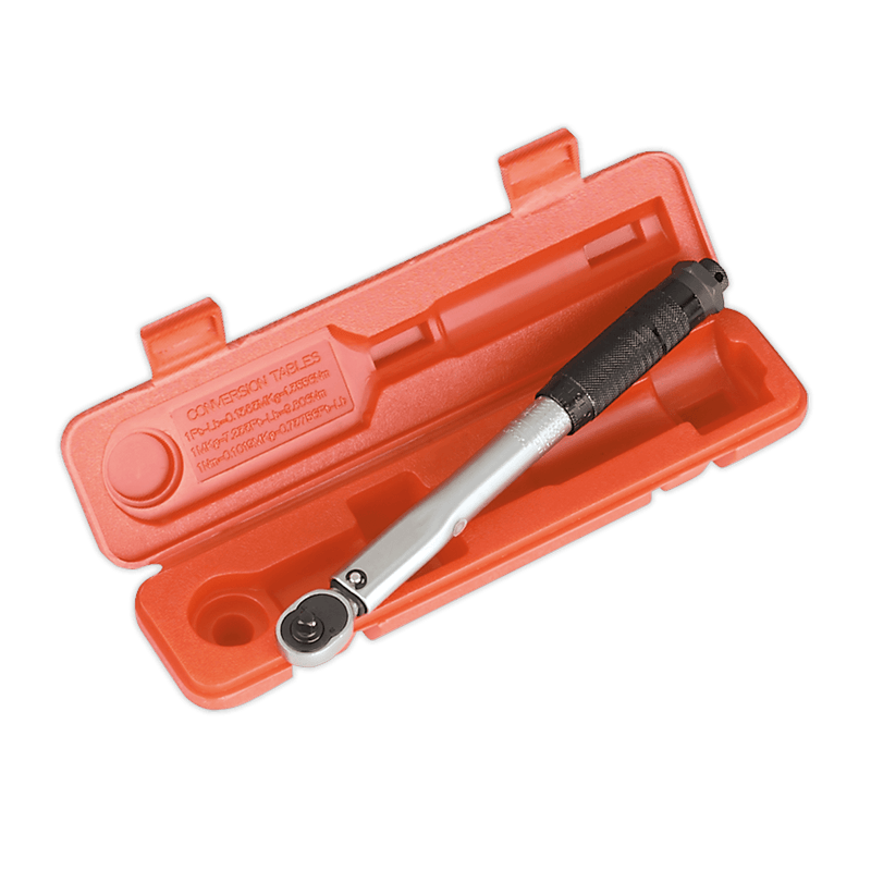 Sealey Torque Wrenches 1/4"Sq Drive Torque Wrench Micrometer Style - Calibrated-STW101 5024209108089 STW101 - Buy Direct from Spare and Square