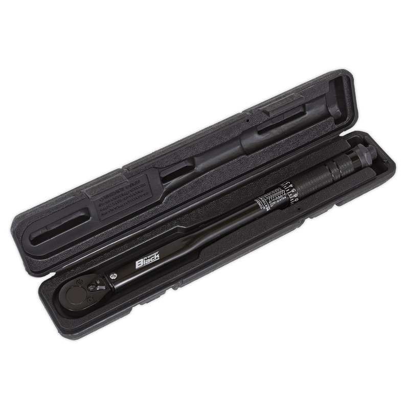 Sealey Torque Wrenches 3/8"Sq Drive Calibrated Micrometer Torque Wrench - Black Series-AK623B 5054511267549 AK623B - Buy Direct from Spare and Square