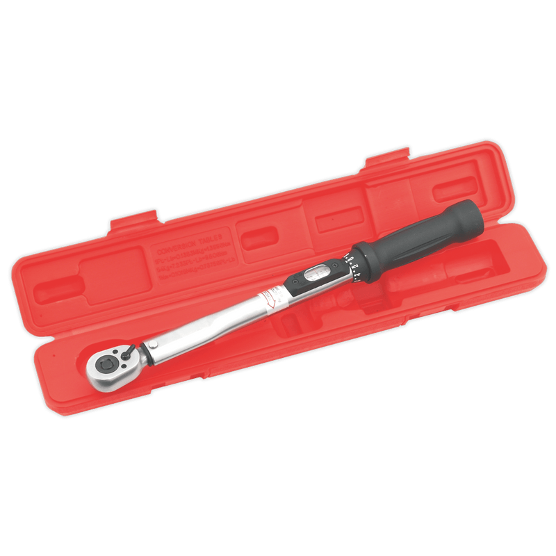 Sealey Torque Wrenches 3/8"Sq Drive Locking Micrometer Type Torque Wrench-STW200 5024209728683 STW200 - Buy Direct from Spare and Square