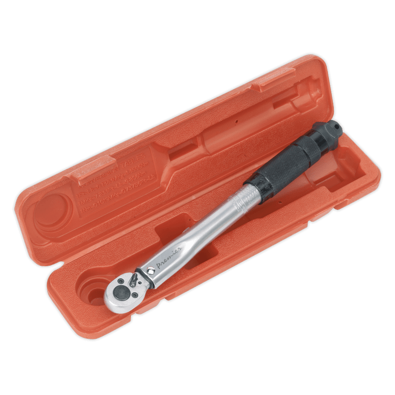 Sealey Torque Wrenches 3/8"Sq Drive Torque Wrench 2-24Nm/1.47-17.70lb.ft - Calibrated-STW1012 5024209851688 STW1012 - Buy Direct from Spare and Square