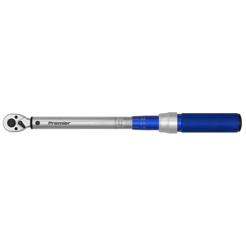Sealey Torque Wrenches 3/8"Sq Drive Torque Wrench Micrometer Style 20-120Nm - Calibrated-STW903 5054511848137 STW903 - Buy Direct from Spare and Square
