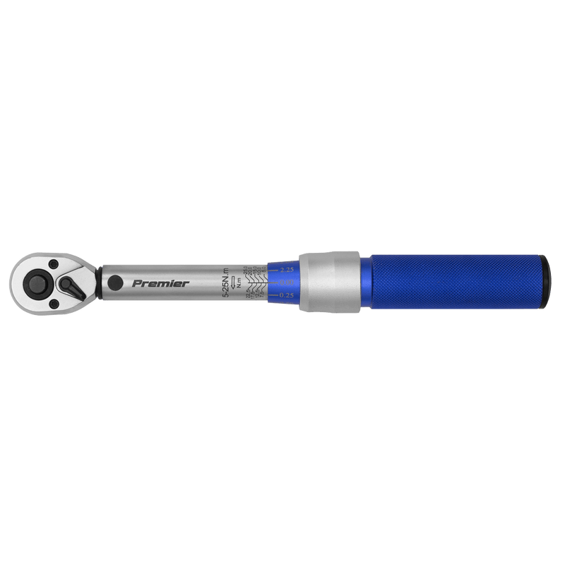 Sealey Torque Wrenches 3/8"Sq Drive Torque Wrench Micrometer Style 5-25Nm - Calibrated-STW902 5054511848113 STW902 - Buy Direct from Spare and Square