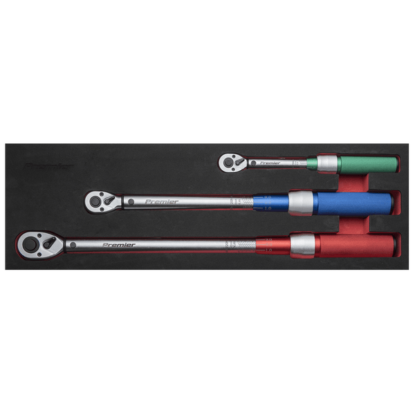 Sealey Torque Wrenches 3pc Micrometer Style Torque Wrench Set-STW900SET 5054630092213 STW900SET - Buy Direct from Spare and Square