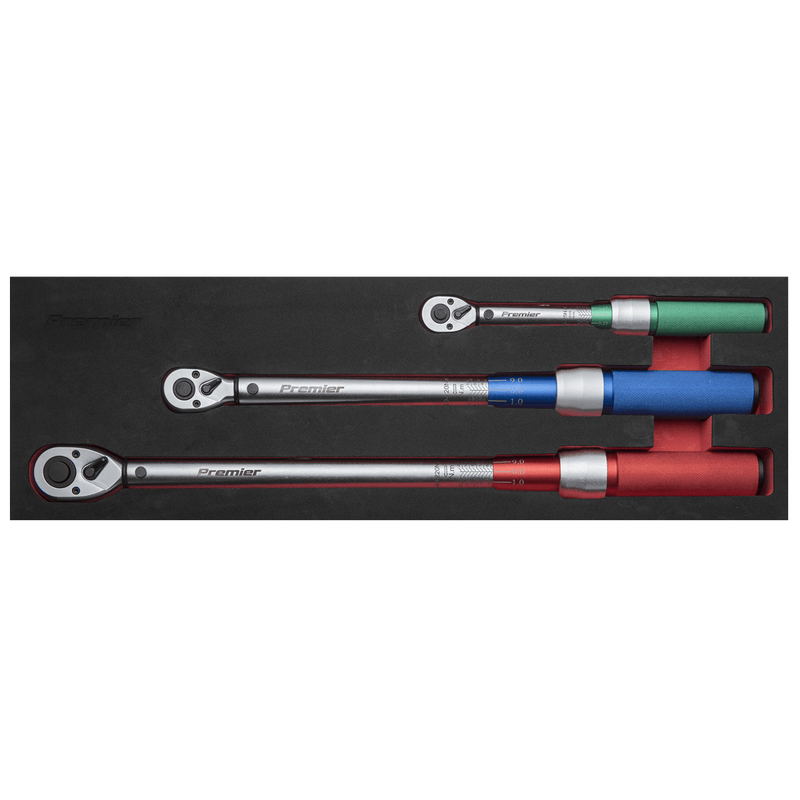 Sealey Torque Wrenches 3pc Micrometer Style Torque Wrench Set-STW900SET 5054630092213 STW900SET - Buy Direct from Spare and Square