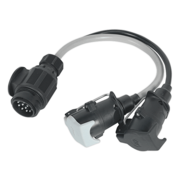 Sealey Towing Accessories Conversion Lead - 13-Pin Euro To 7-Pin N & S-Type Plugs-TB55 5051747638617 TB55 - Buy Direct from Spare and Square