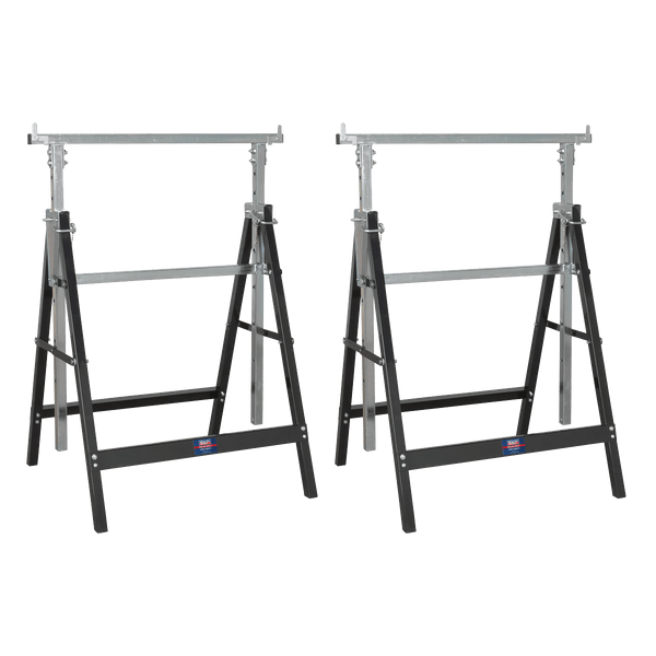 Sealey Trestles Fold Down Telescopic Trestle - 200kg Capacity - Pair-FDT32 5054630278198 FDT32 - Buy Direct from Spare and Square