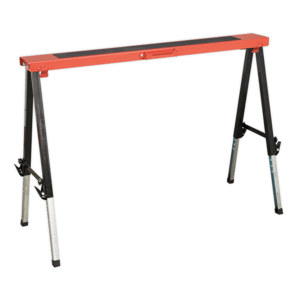 Sealey Trestles Fold Down Trestle with Adjustable Legs-FTAL1 5024209846738 FTAL1 - Buy Direct from Spare and Square