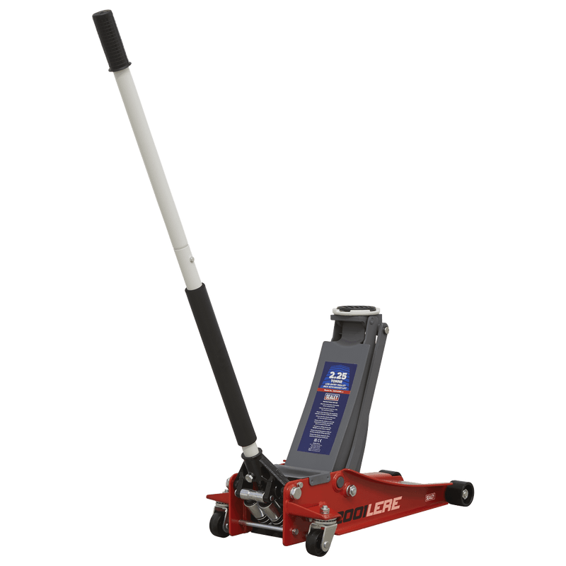 Sealey Trolley Jacks 2.25 Tonne Low Profile Trolley Jack with Rocket Lift - Red-2001LERE 5054511844573 2001LERE - Buy Direct from Spare and Square