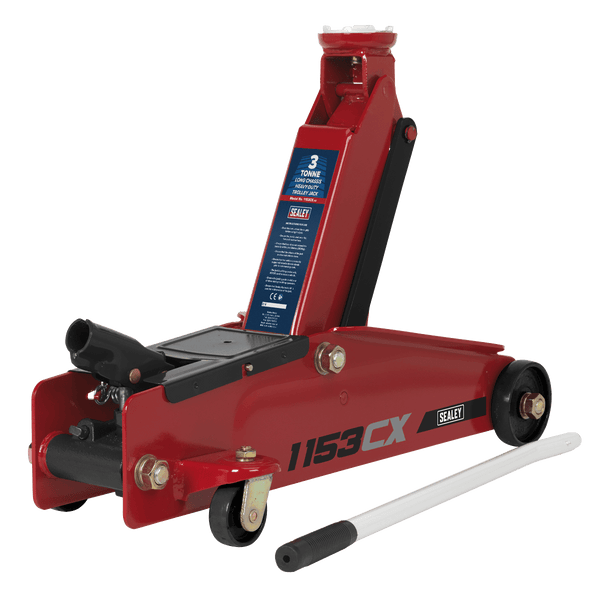 Sealey Trolley Jacks 3 Tonne Long Reach Heavy-Duty Trolley Jack-1153CX 5024209595964 1153CX - Buy Direct from Spare and Square