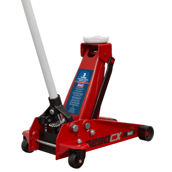 Sealey Trolley Jacks 3 Tonne Standard Chassis Trolley Jack-3290CX 5054511826210 3290CX - Buy Direct from Spare and Square