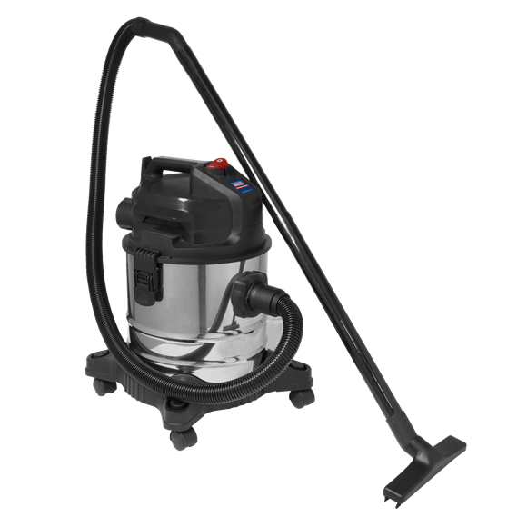 Sealey Vacuum Cleaner Sealey 1000w 20 Litre Wet and Dry Vacuum Cleaner - Low Noise Motor PC20LN - Buy Direct from Spare and Square