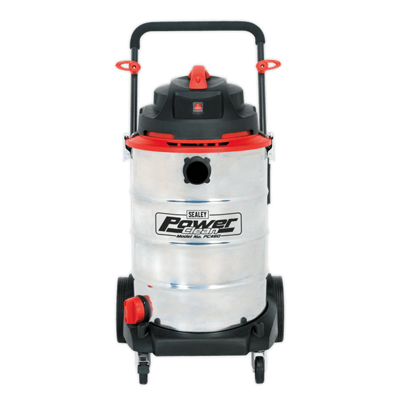 Sealey Vacuum Cleaner Sealey 1600w - 60L Wet and Dry Vacuum - Stainless Drum 240v PC460 - Buy Direct from Spare and Square