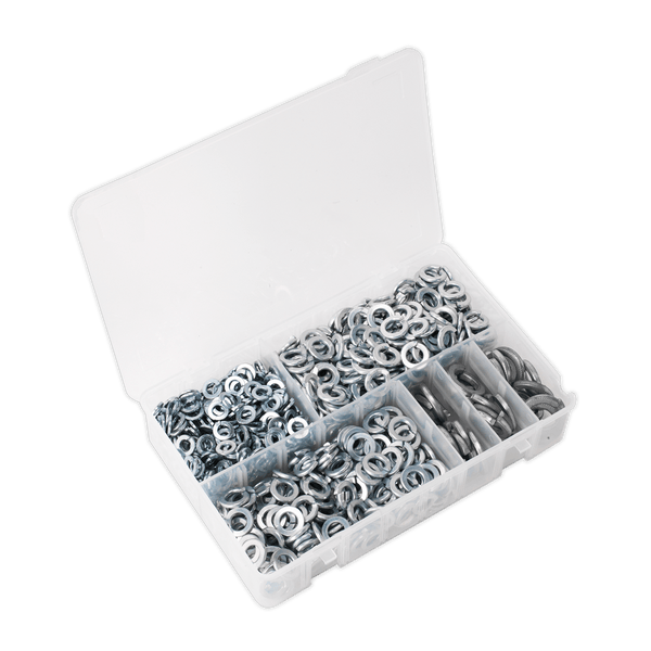 Sealey Washers 1010pc Spring Washer Assortment DIN 127B - M6-M16-AB058SW 5054511053388 AB058SW - Buy Direct from Spare and Square
