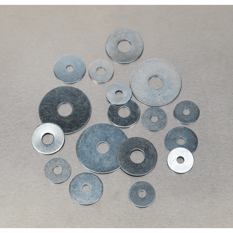 Sealey Washers 240pc Zinc Plated Repair Washer Assortment - M5-M10-AB059RW 5054511053395 AB059RW - Buy Direct from Spare and Square
