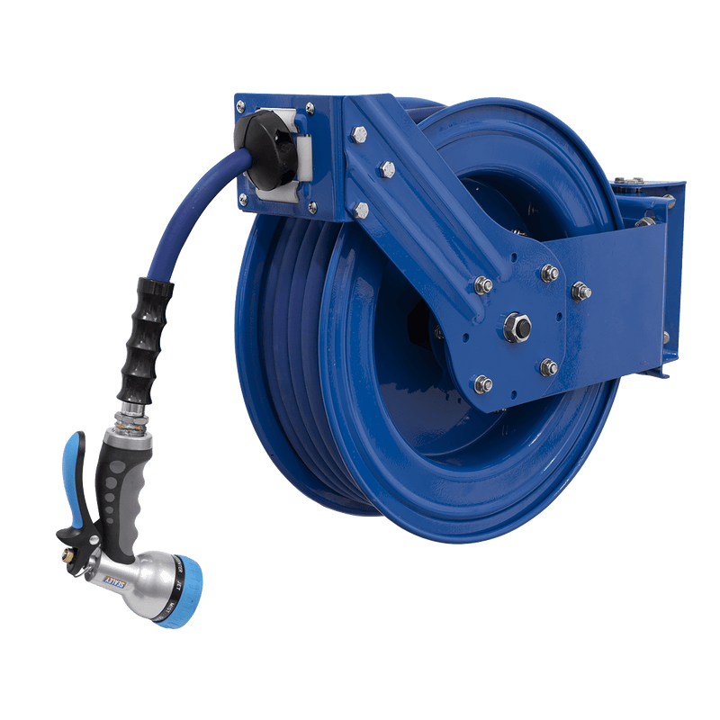 Sealey Water Hoses 15m Heavy-Duty Retractable Water Hose Reel Ø13mm ID Rubber Hose-WHR1512 5054511694321 WHR1512 - Buy Direct from Spare and Square