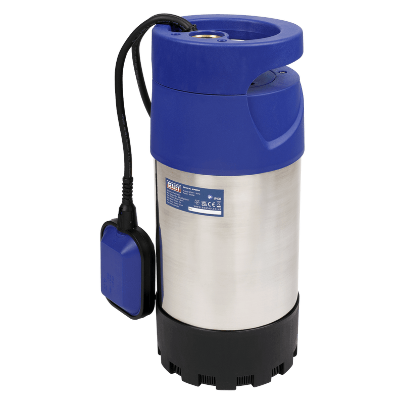 Sealey Water Pumps 92L/min 40m Head Automatic Submersible Stainless Water Pump-WPS92A 5051747868656 WPS92A - Buy Direct from Spare and Square