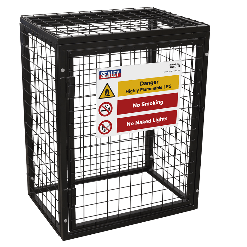Sealey Welding Accessories Gas Cylinder Safety Cage - 2 x 19kg Cylinders-GCSC219 5054511969245 GCSC219 - Buy Direct from Spare and Square