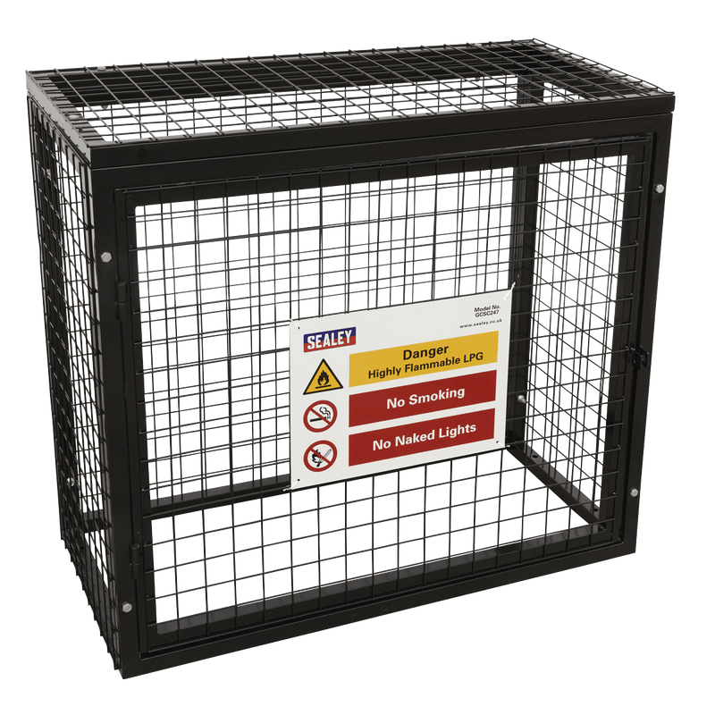 Sealey Welding Accessories Gas Cylinder Safety Cage - 2 x 47kg Cylinders-GCSC247 5054511969252 GCSC247 - Buy Direct from Spare and Square