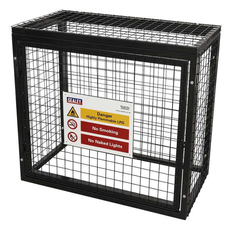 Sealey Welding Accessories Gas Cylinder Safety Cage - 2 x 47kg Cylinders-GCSC247 5054511969252 GCSC247 - Buy Direct from Spare and Square