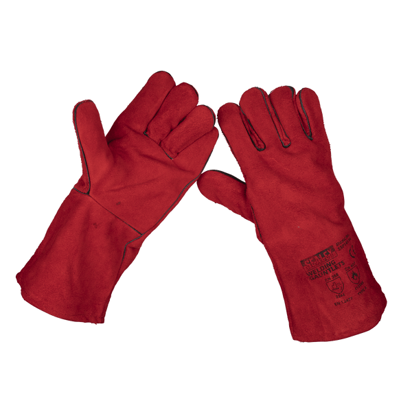 Sealey Welding Accessories Lined Leather Welding Gauntlets - Pair-SSP141 5024209328685 SSP141 - Buy Direct from Spare and Square