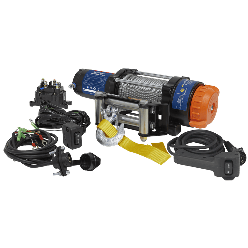 Sealey Winches 12V ATV/Quad Recovery Winch 2040kg (4500lb) Line Pull-ATV2040 5054511366297 ATV2040 - Buy Direct from Spare and Square