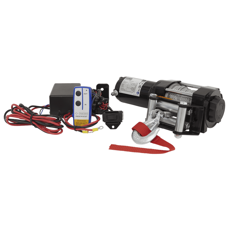 Sealey Winches 12V ATV Winch 1000kg Line Pull - Wireless-ATV1000W 5054630071256 ATV1000W - Buy Direct from Spare and Square