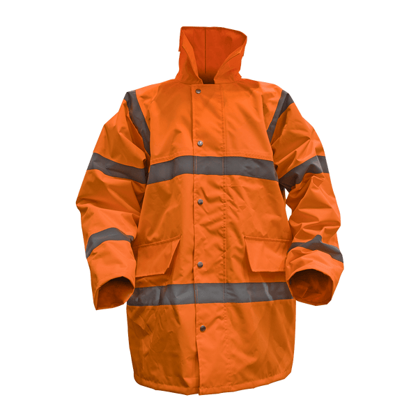 Sealey Work Clothing Hi-Vis Orange Motorway Jacket with Quilted Lining - Large-806LO 5054511897500 806LO - Buy Direct from Spare and Square