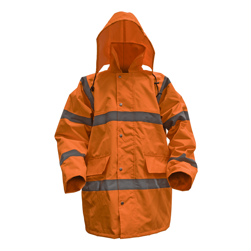 Sealey Work Clothing Hi-Vis Orange Motorway Jacket with Quilted Lining - XX-Large-806XXLO 5054511897524 806XXLO - Buy Direct from Spare and Square