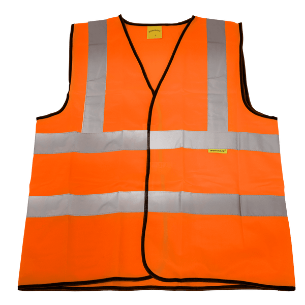Sealey Work Clothing Hi-Vis Orange Waistcoat (Site and Road Use) - Large-9812l 5055111211710 9812l - Buy Direct from Spare and Square